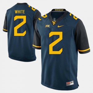 Men #2 West Virginia Mountaineers Alumni Football Game Ka'Raun White college Jersey - Blue
