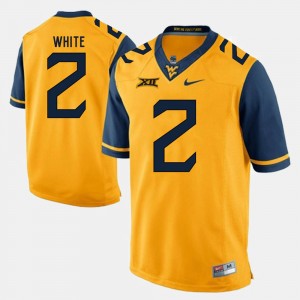 Men's Alumni Football Game #2 WV Ka'Raun White college Jersey - Gold