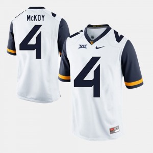Men's #4 Alumni Football Game Mountaineers Kennedy McKoy college Jersey - White