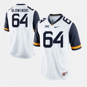Men's #64 Alumni Football Game West Virginia University Mark Glowinski college Jersey - White