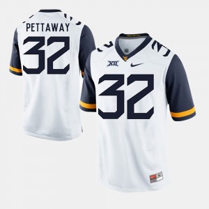 Men's West Virginia Mountaineers Alumni Football Game #32 Martell Pettaway college Jersey - White