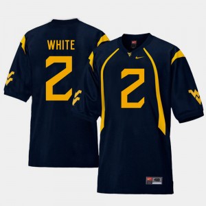 Mens #2 Replica Mountaineers Football Ka'Raun White college Jersey - Navy