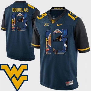 Men Pictorial Fashion #13 WV Football Rasul Douglas college Jersey - Navy