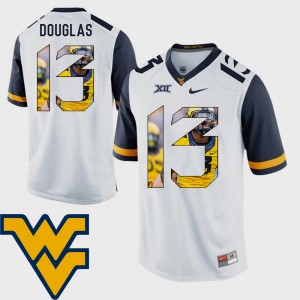 Men Mountaineers #13 Pictorial Fashion Football Rasul Douglas college Jersey - White