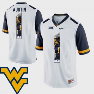 Men Pictorial Fashion Mountaineers #1 Football Tavon Austin college Jersey - White