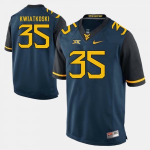 Men Alumni Football Game WV #35 Nick Kwiatkoski college Jersey - Blue