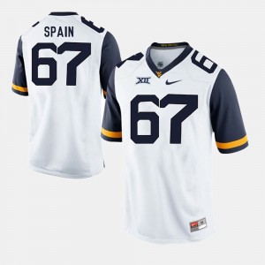 Men's #67 WV Alumni Football Game Quinton Spain college Jersey - White