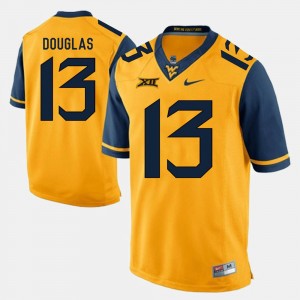 Mens Alumni Football Game #13 West Virginia Rasul Douglas college Jersey - Gold
