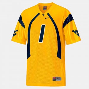 Mens West Virginia University #1 Football Tavon Austin college Jersey - Gold
