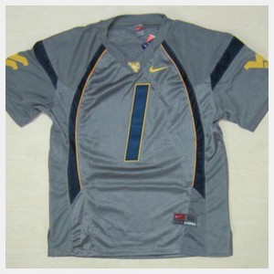 Mens #1 Tavon Austin college Jersey - Gray Football West Virginia