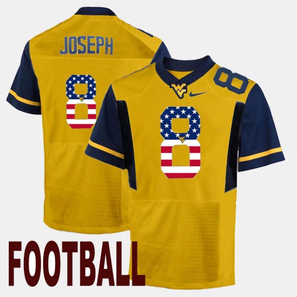 Men s 8 West Virginia US Flag Fashion Karl Joseph college Jersey